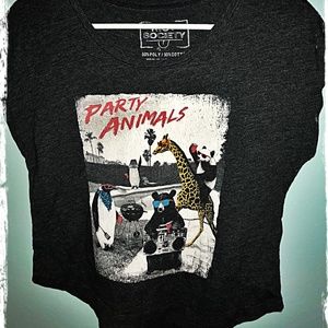 NWOT RIOT SOCIETY PARTY ANIMALS TEE